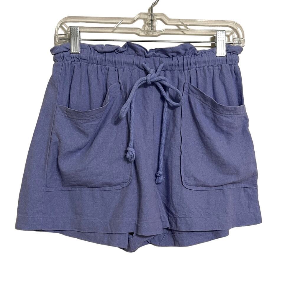 Universal Thread Linen Blend Hi-Rise Utility Shorts Purple Lavender Size S